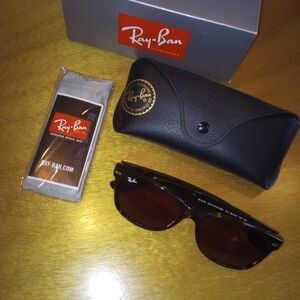 Ray-Ban Black Sunglasses with Brown Lenses